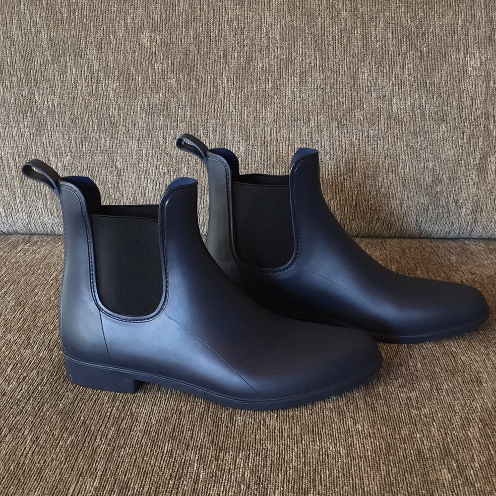 J Crew Rain Booties-Navy Size 11